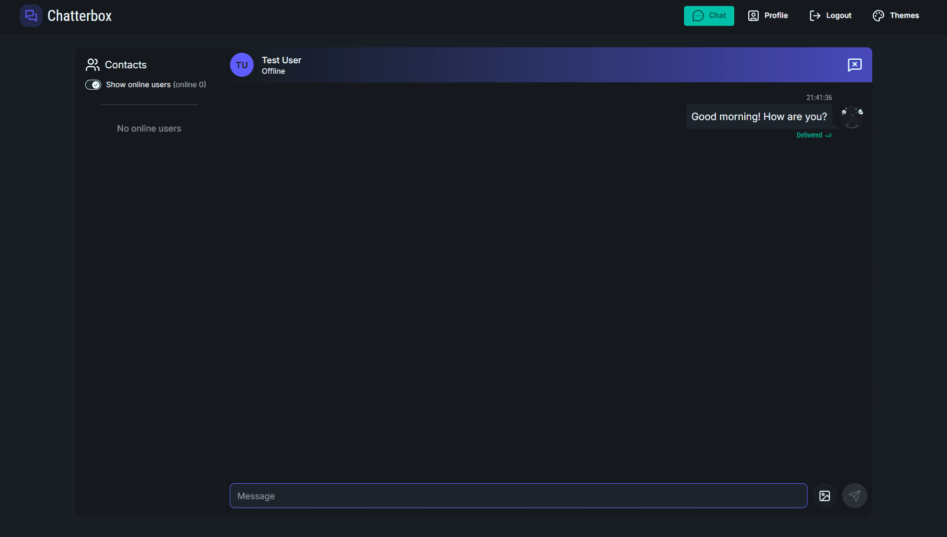 A visually appealing, real-time chatting app