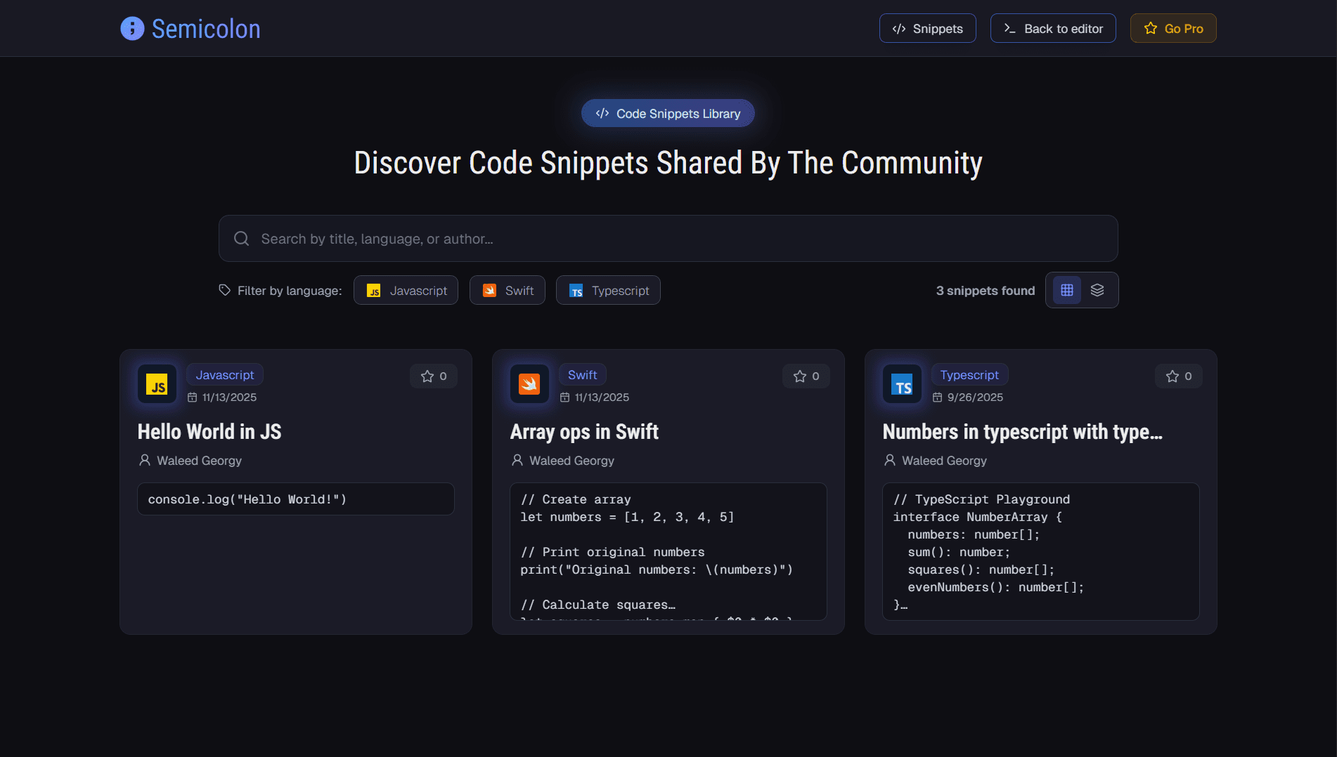 A code playground with a slice of social media goodness